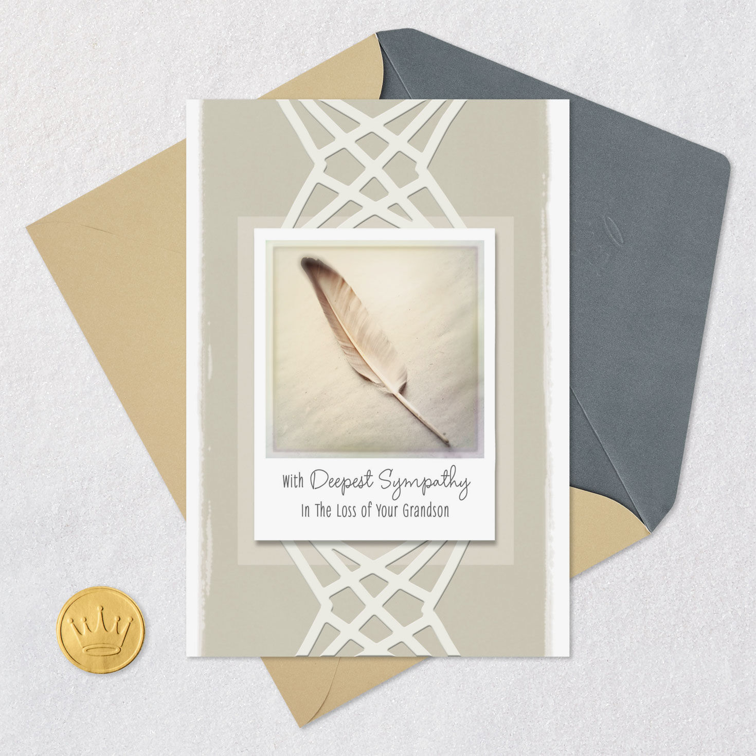 Thinking About You Sympathy Card for Loss of Grandson, , large image number 5