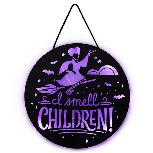 Disney Hocus Pocus I Smell Children Porch Decor With Light, 