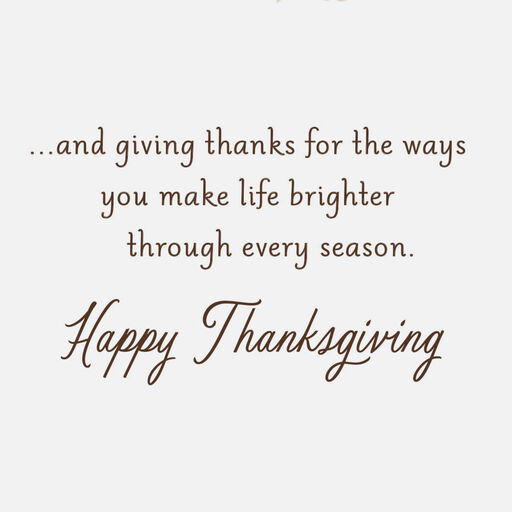 Giving Thanks and Thinking of You Thanksgiving Card, 