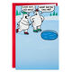 Ice Hole Skating Bears Funny Christmas Card