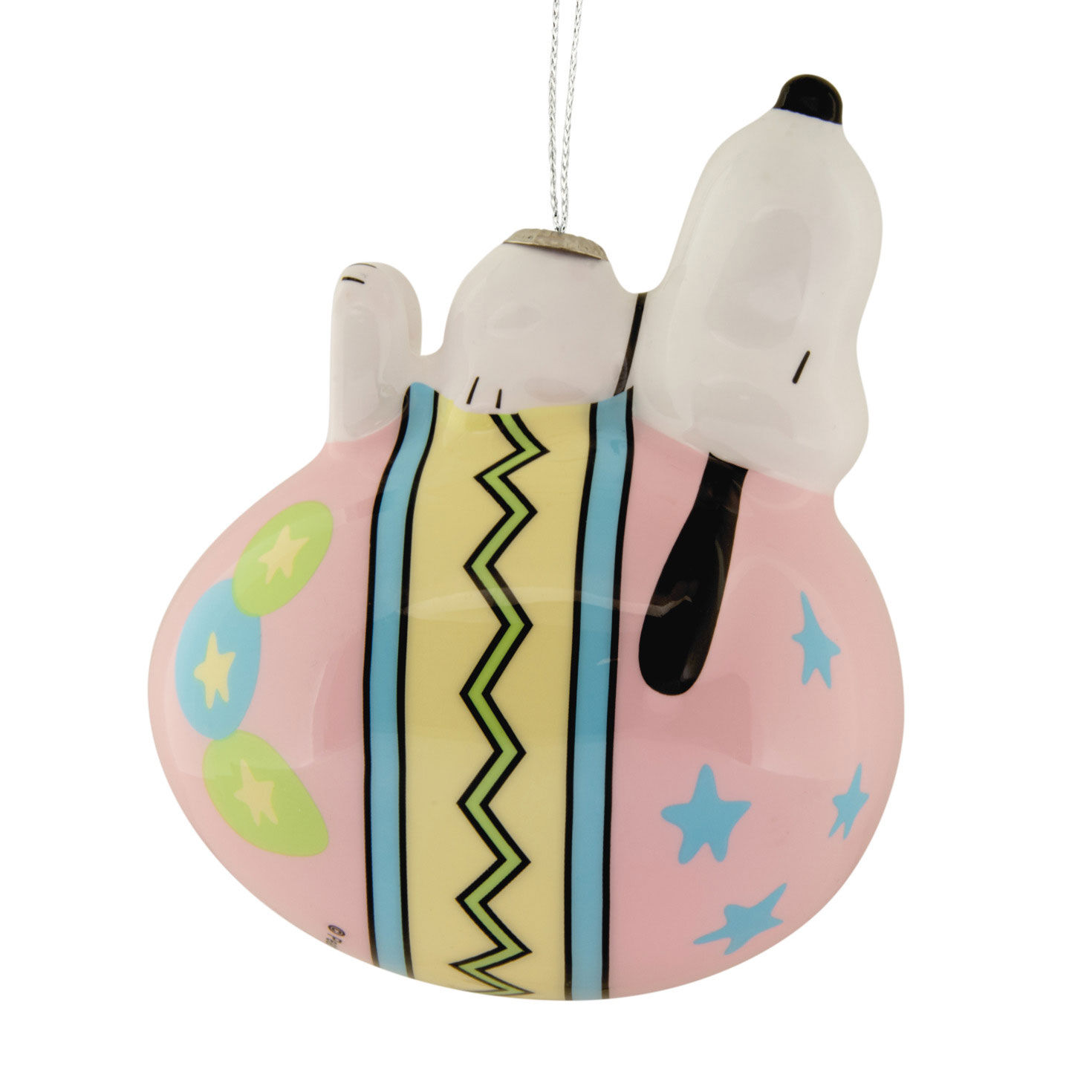 Snoopy on Easter Egg Ornament back image number 4