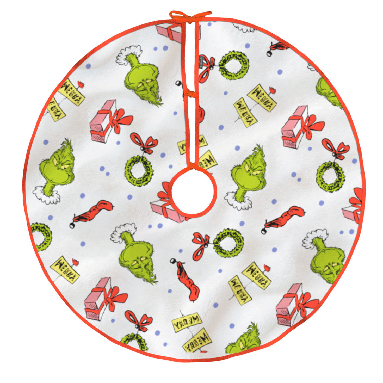 Grinch Christmas Tree Skirt back image number 6