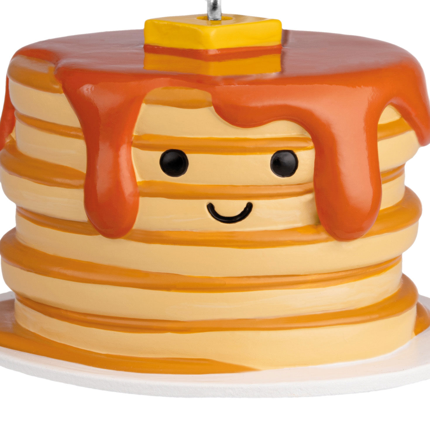 Friendly Pancake Stack Christmas Ornament closeup view image number 5