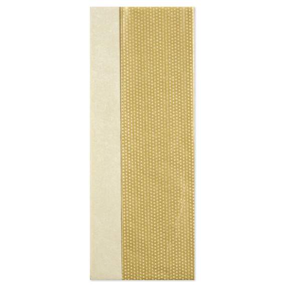 Ivory and Gold With Dots 2-Pack Tissue Paper, 6 sheets