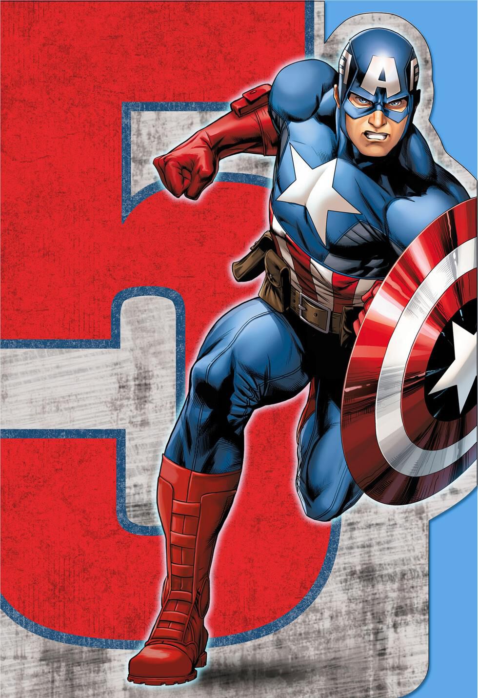Captain America Musical 5th Birthday Card