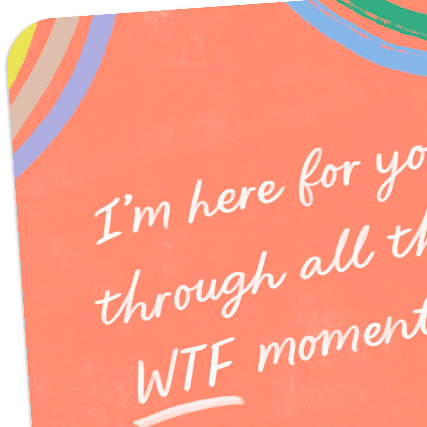 Colorful Rainbow Stripe Friendship Support Card Card Front Detail image number 4