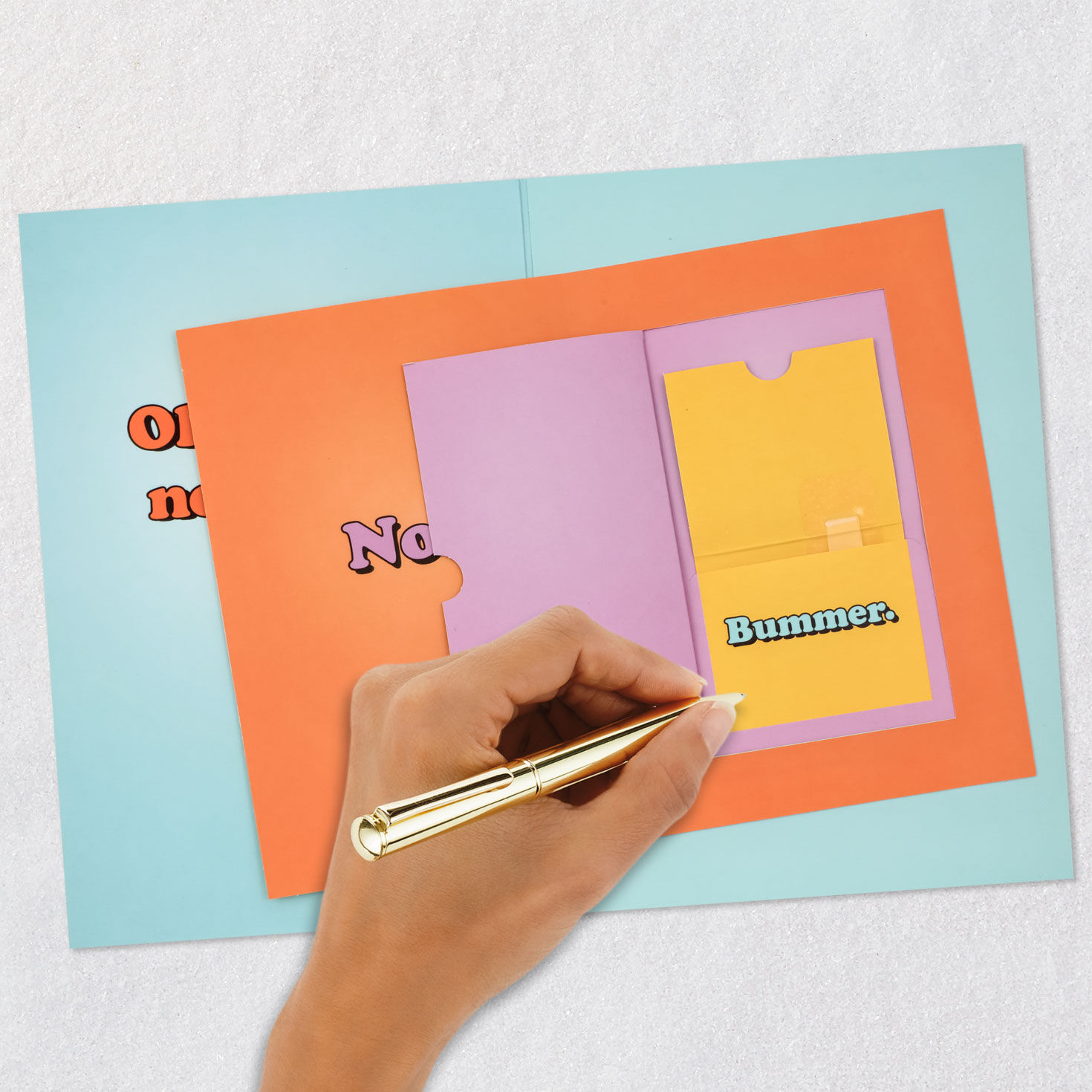 No Present Card Within a Card Funny Birthday Card Signing card image number 10