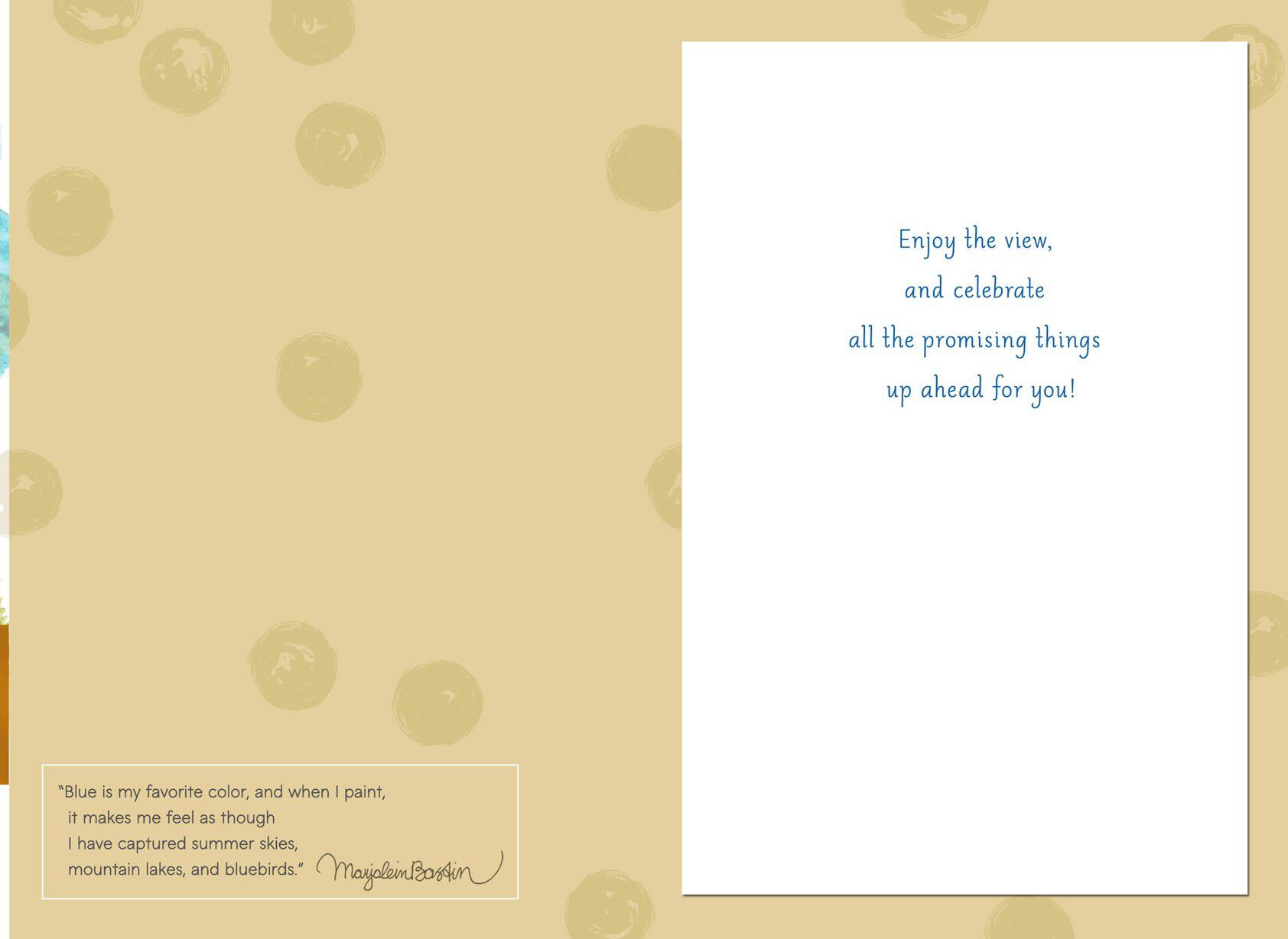 Blue Skies of Possibility Marjolein Bastin Birthday Card