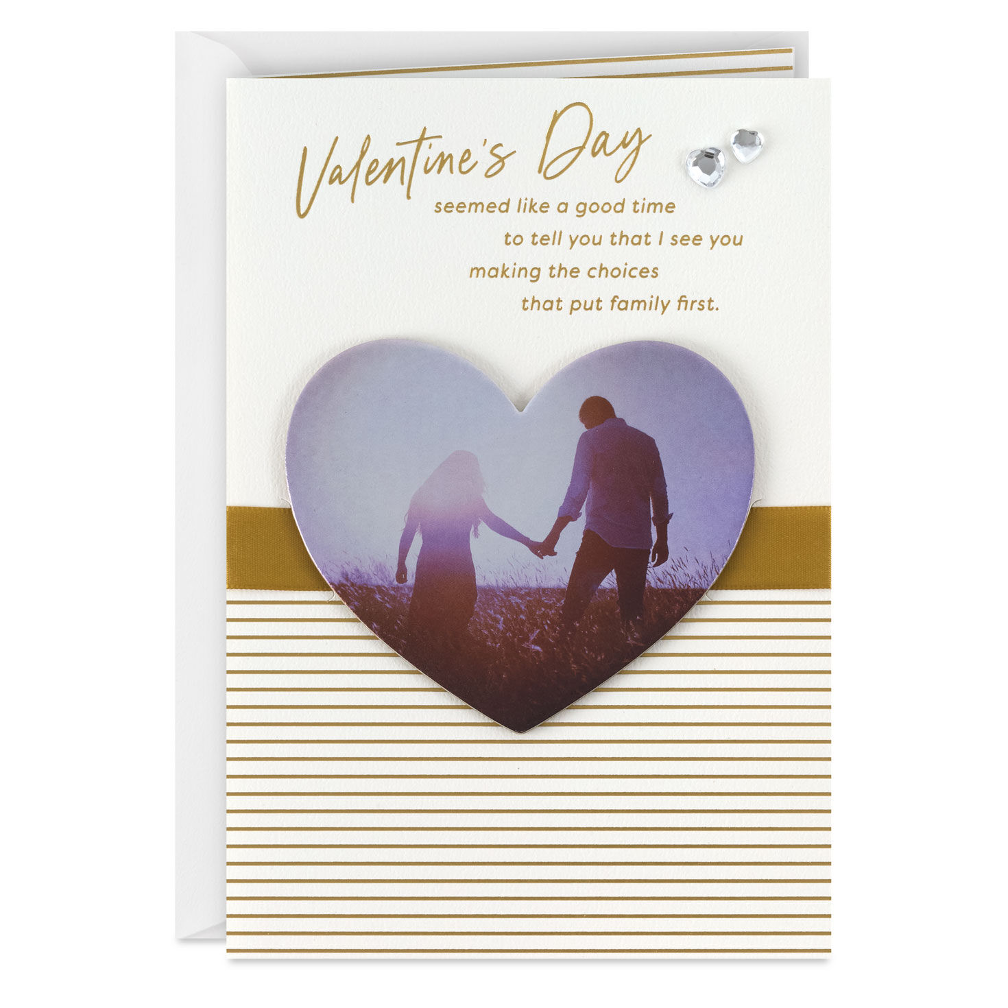 Love That You Put Family First Valentine's Day Card for Husband From Wife