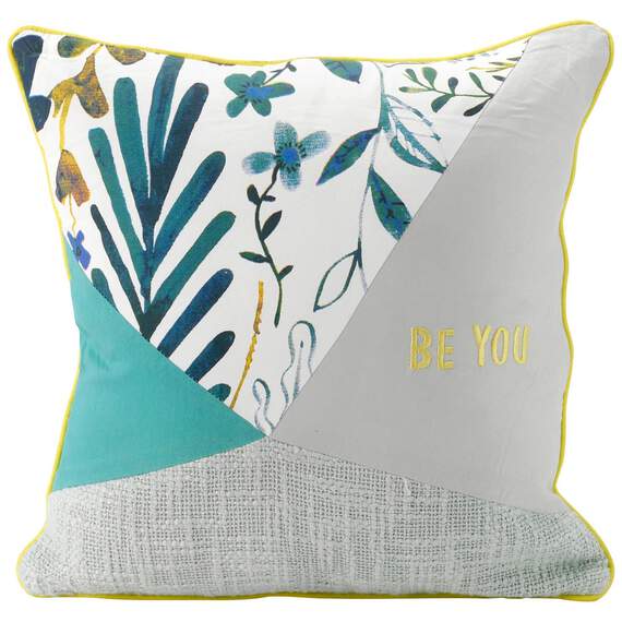 Be You Patchwork Pillow, 14" Square, , large image number 1