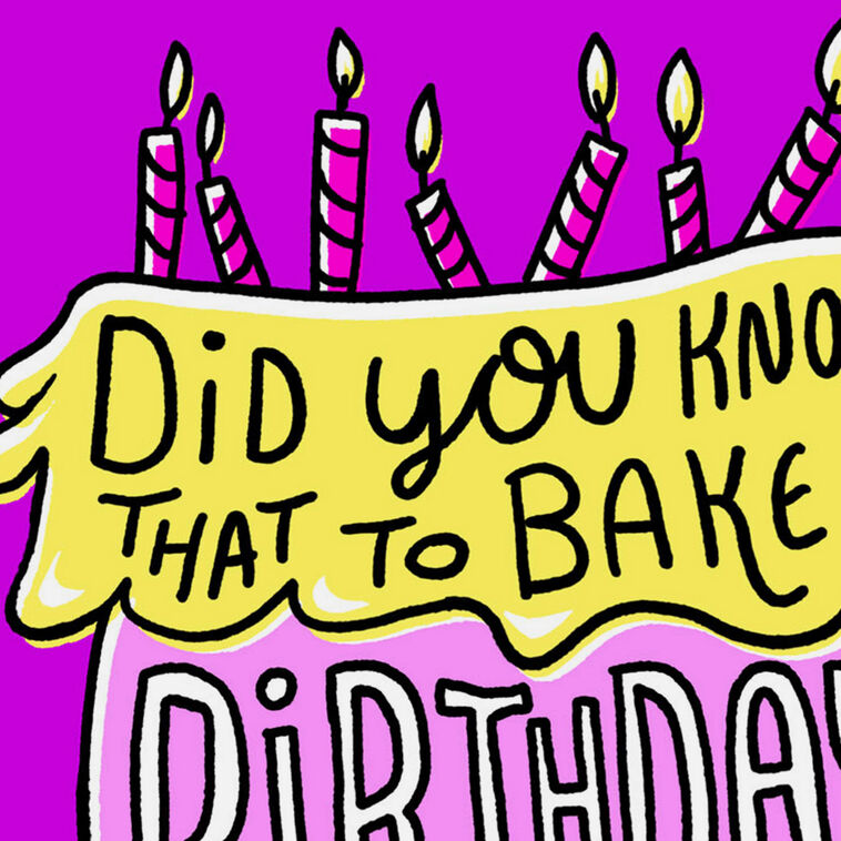 Collapsed Cake Funny Birthday Card Card Front Detail image number 4