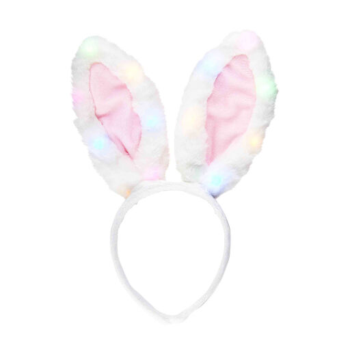 Mud Pie Pink Light-Up Bunny Ears Headband, 