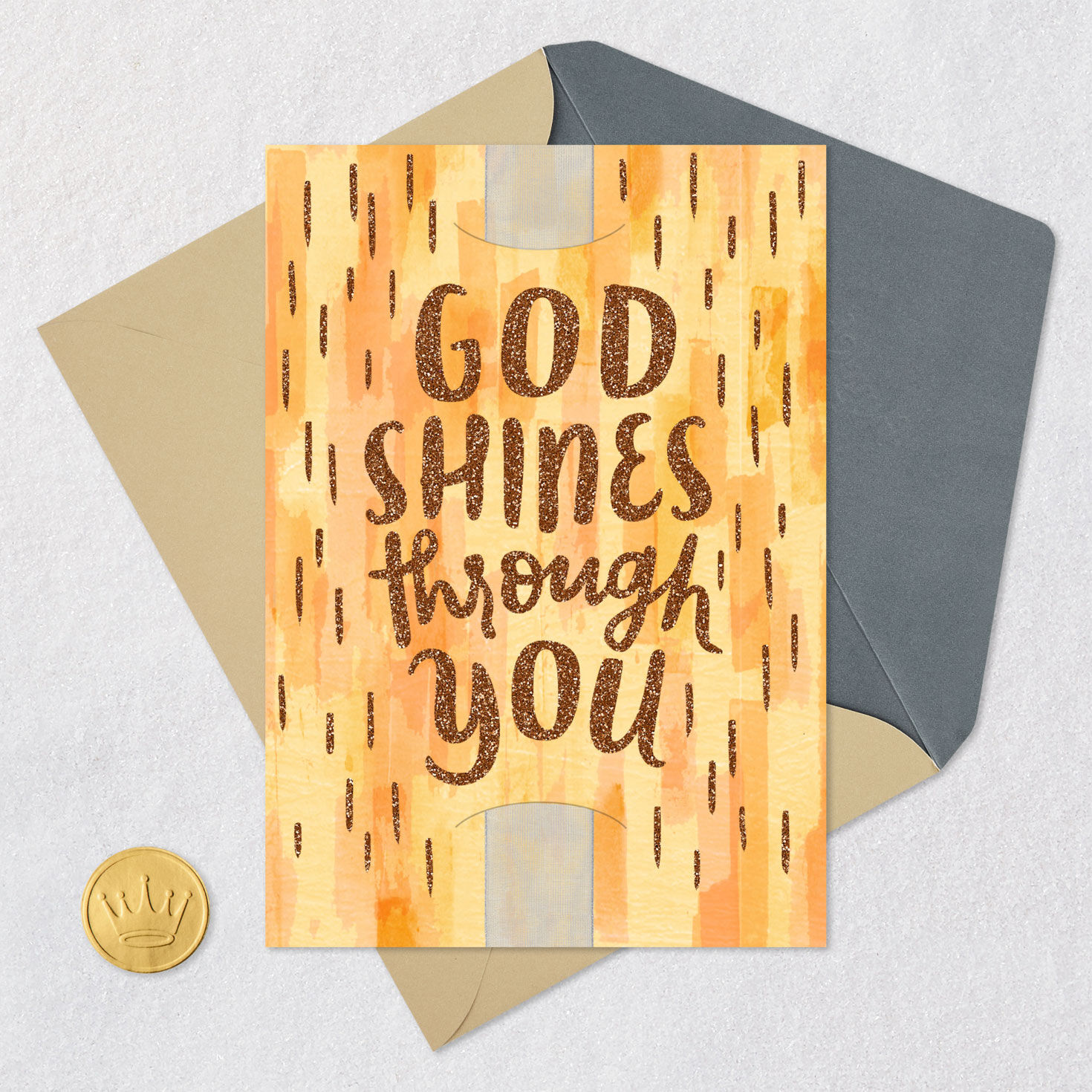 Shining Gold Religious Clergy Appreciation Card Card Front Detail image number 6