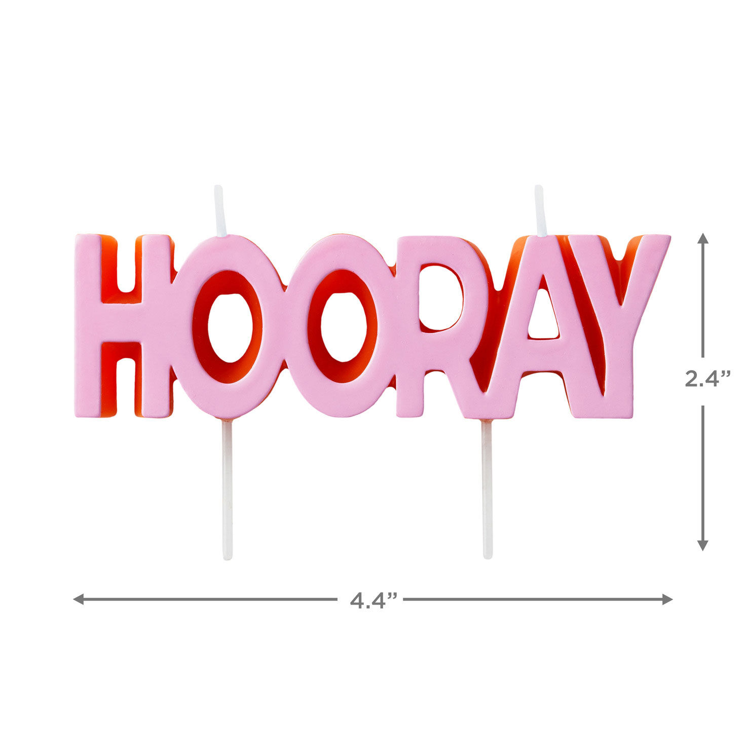 "Hooray" Pink Candle, , large image number 2