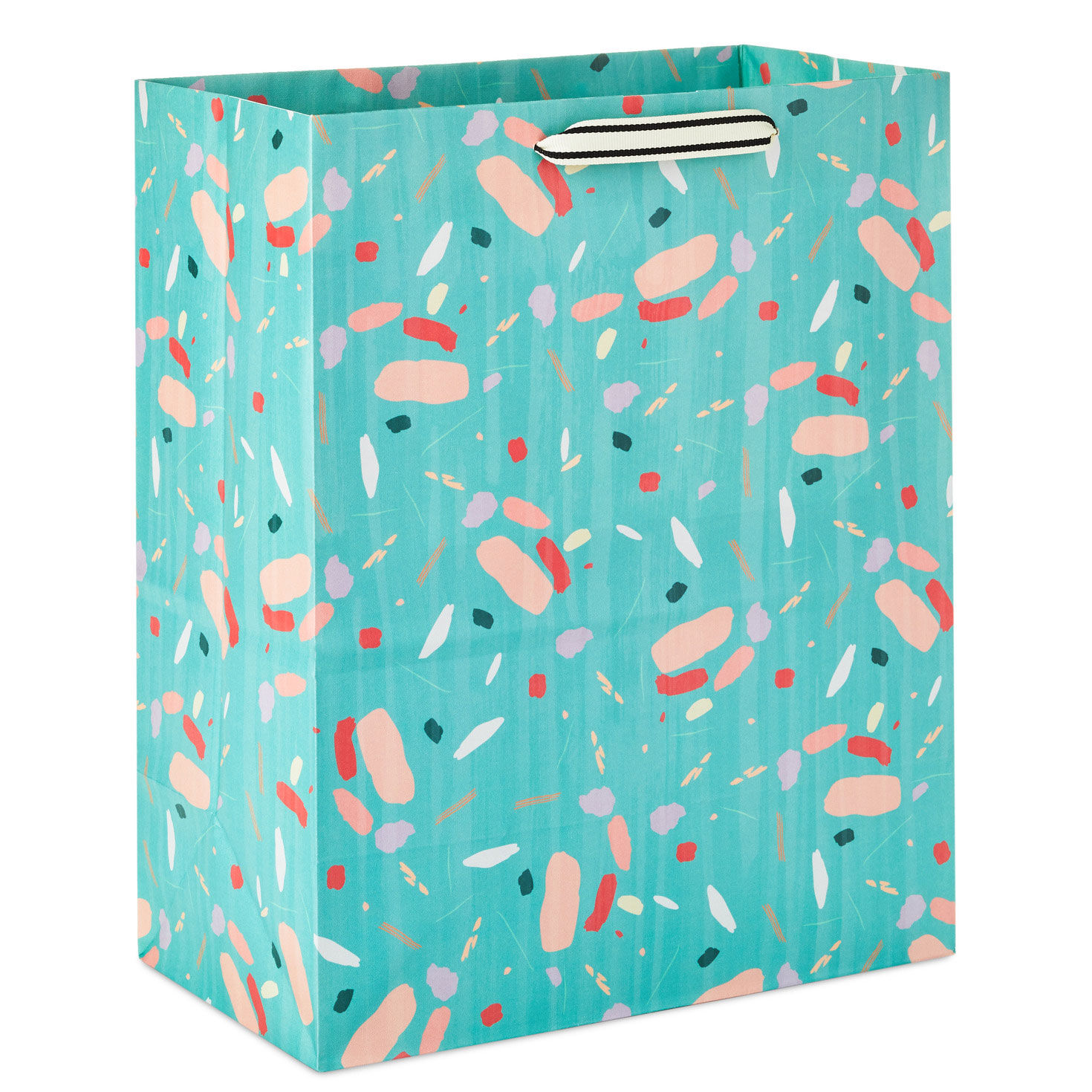 13" Colorful Terrazzo on Mint Large Gift Bag Gift Bags Hallmark