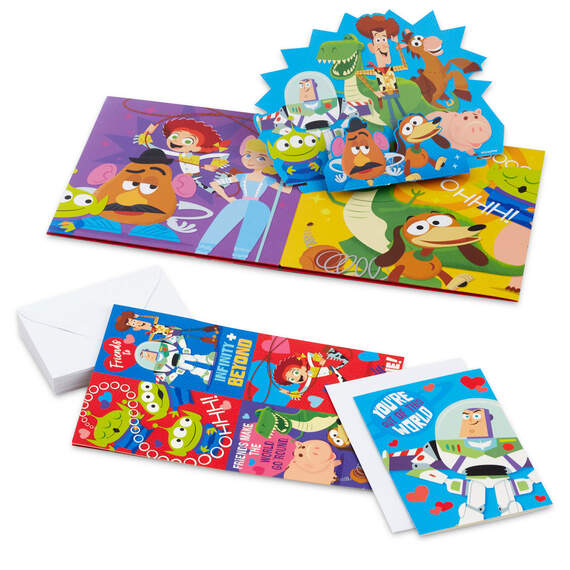 Disney and Pixar Toy Story Kids Classroom Valentines Set With Cards and Mailbox, , large image number 7