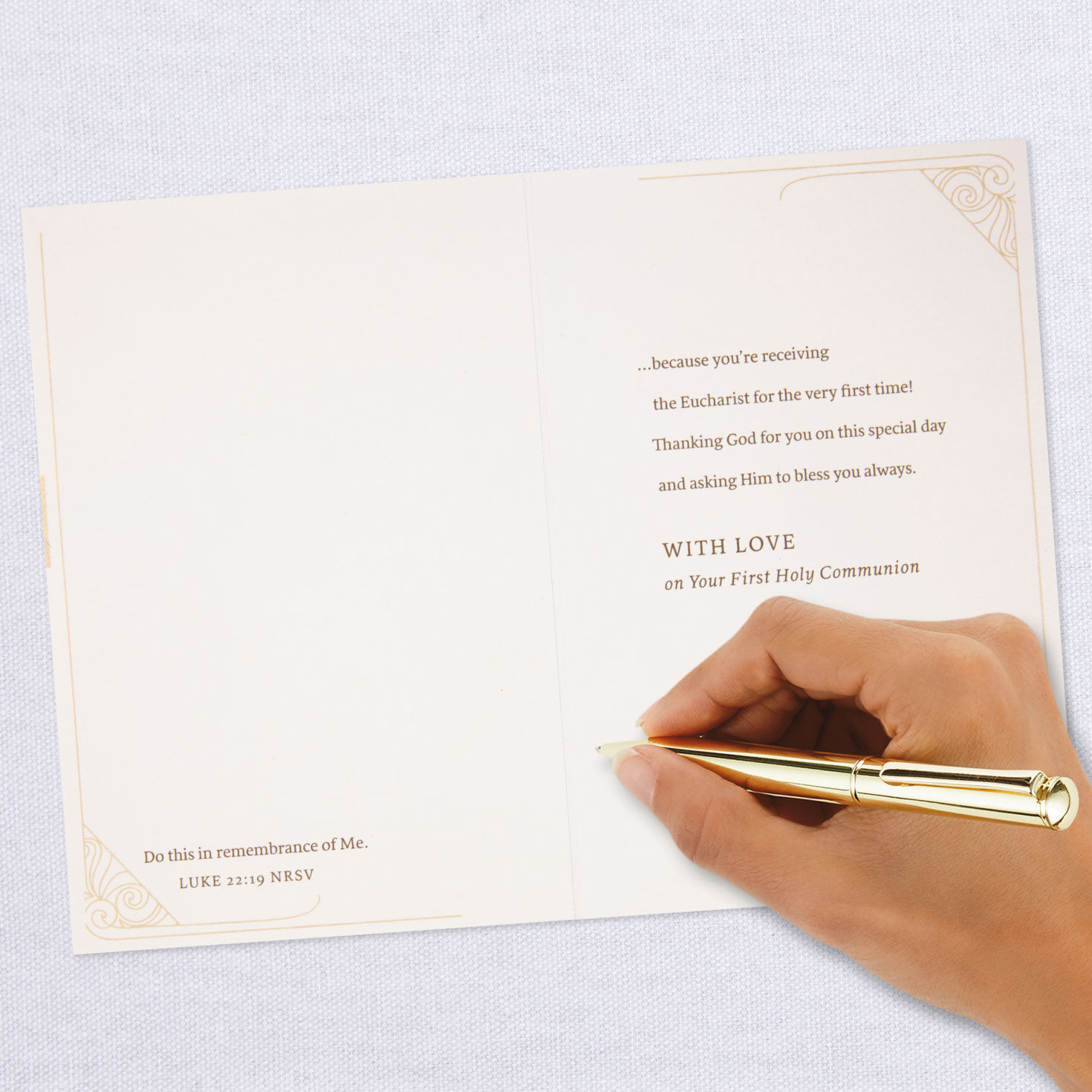 Asking God to Bless You Religious First Communion Card for Grandson, , large image number 7