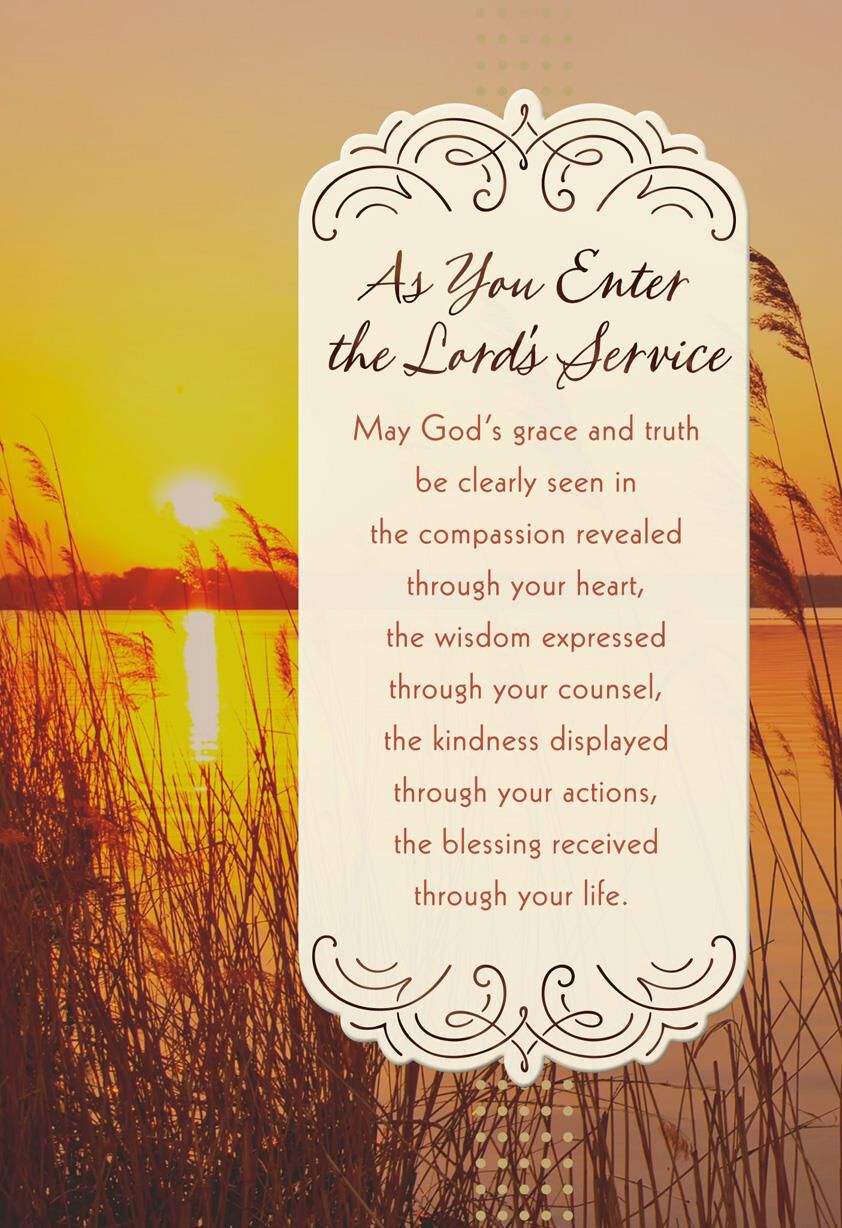 Nature's Sunset Joining the Ministry Congratulations Card
