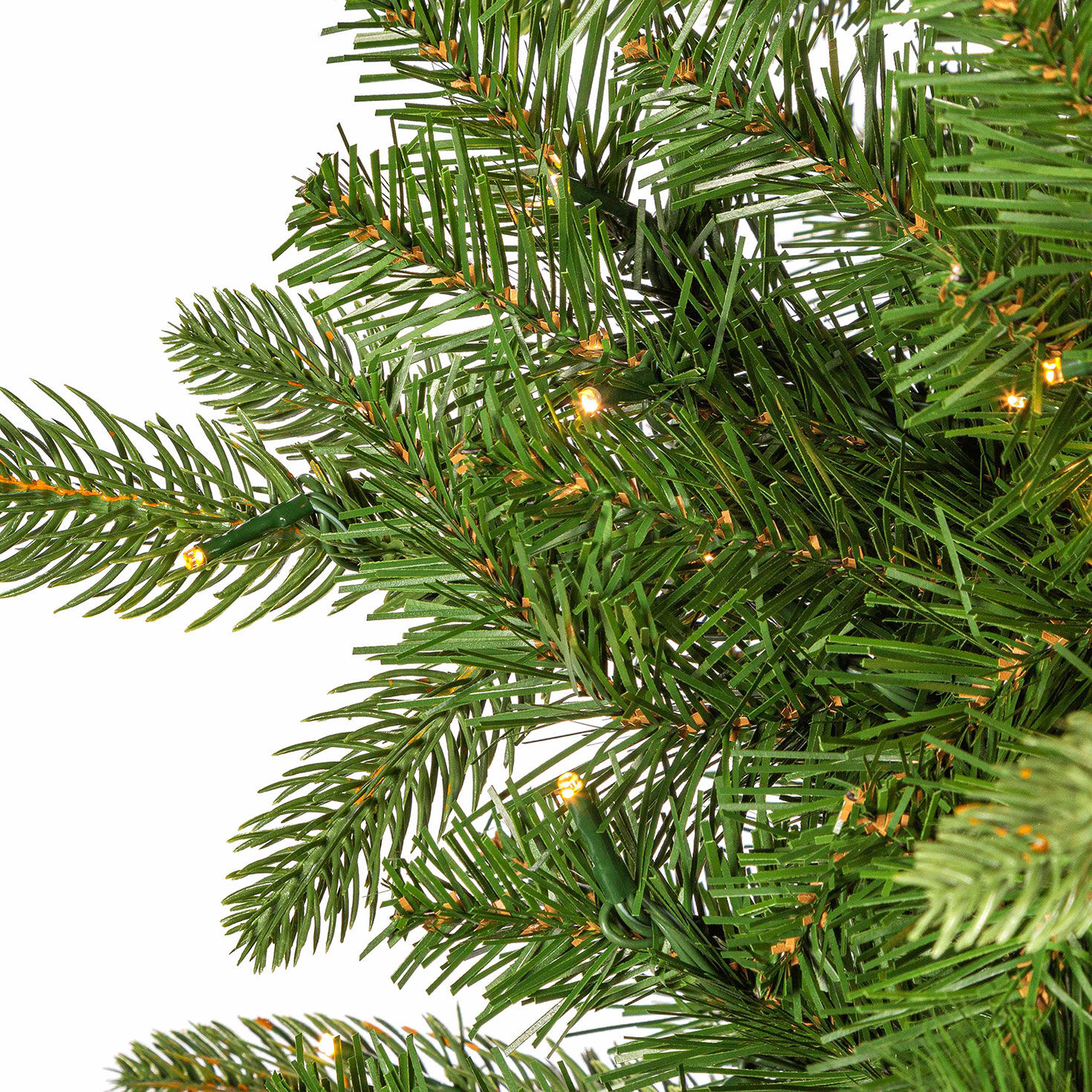 9 ft Pre-Lit Natural Cut Narrow Saginaw Spruce Christmas Tree with 750 Color-Changing LED Lights detail image number 4