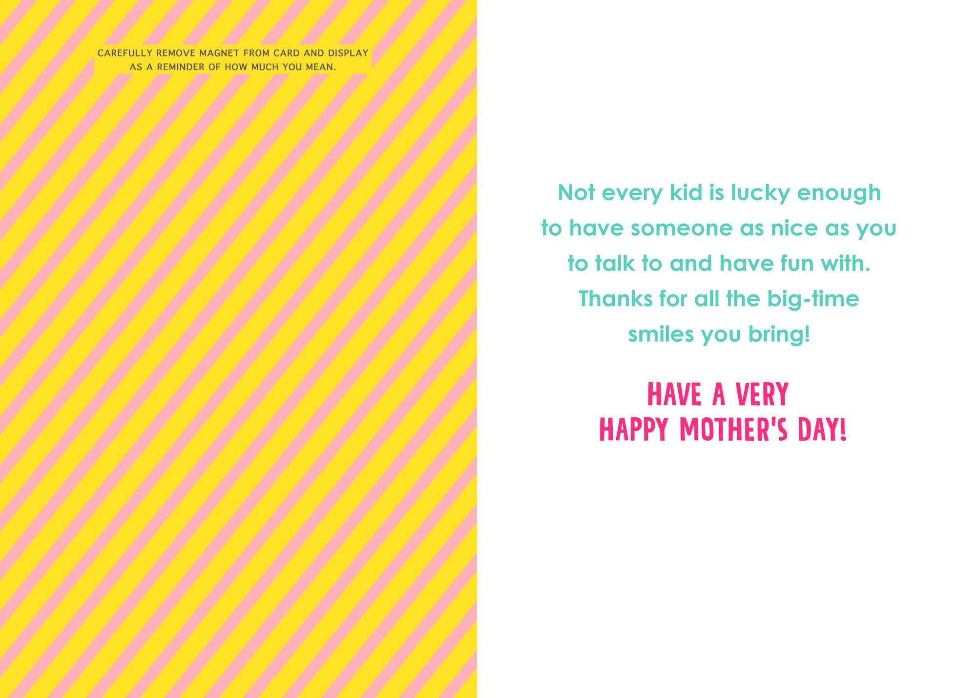 Fun Grown-Up Award Mother's Day Card With Magnet