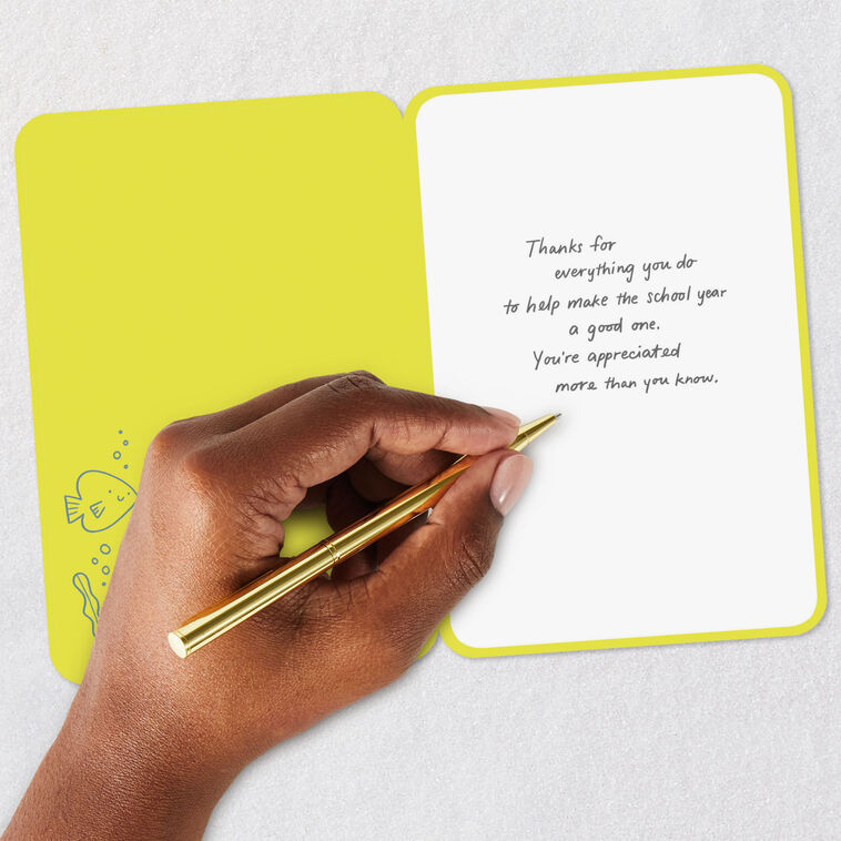 School of Fish Teacher Thank You Card Signing card image number 6