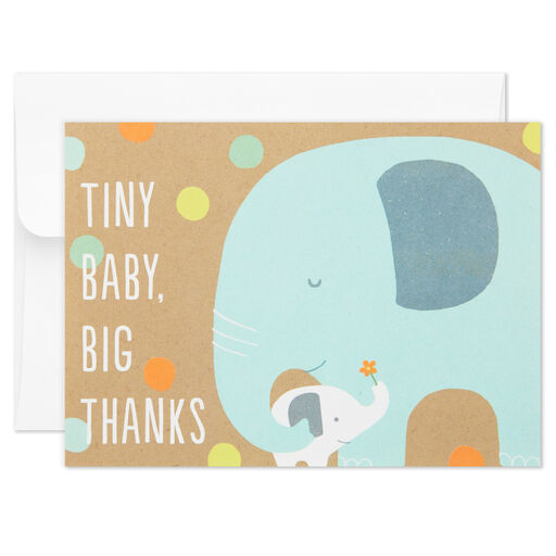 Mom and Baby Elephant Blank Thank-You Notes, Box of 20, 