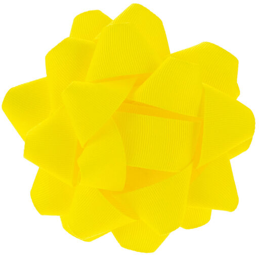 Yellow Grosgrain Ribbon Gift Bow, 4.6", 