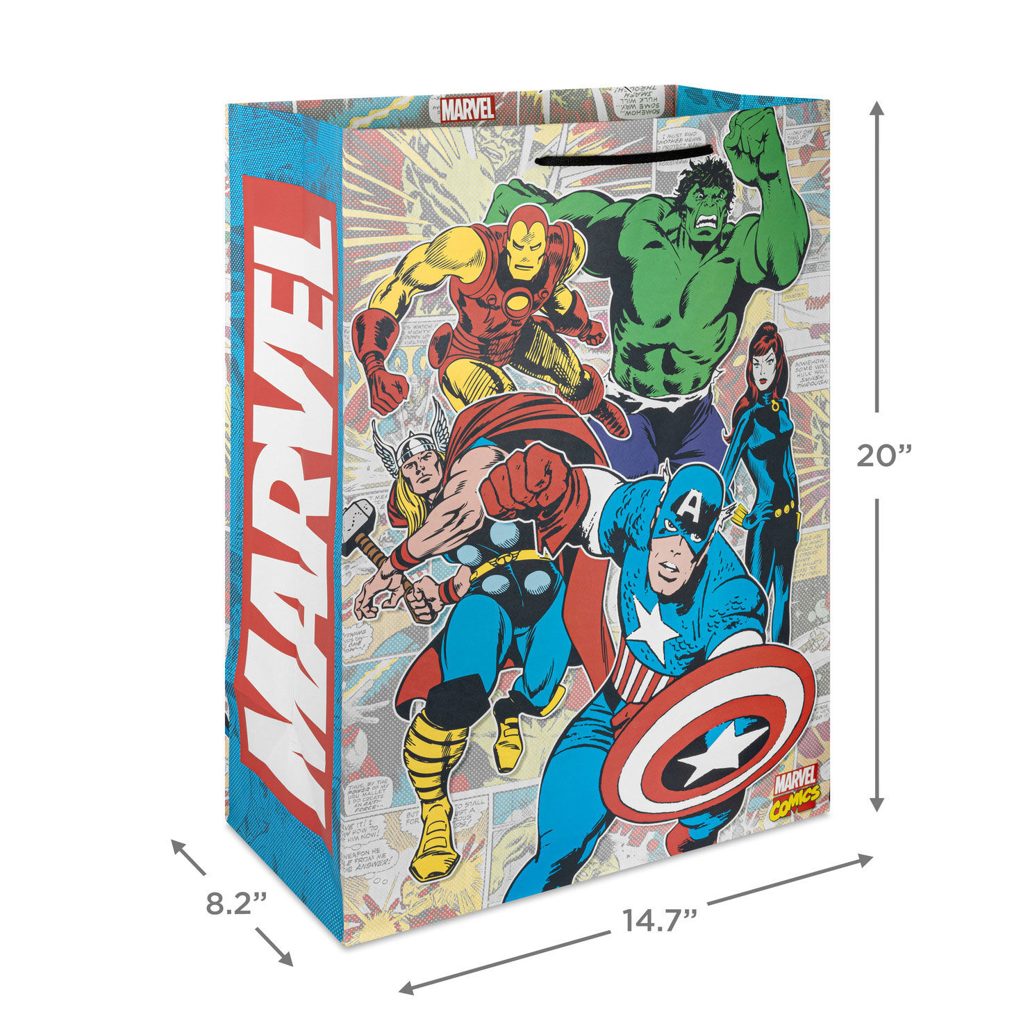 Marvel Comics Heroes and Villains Jumbo Gift Bag measurement image number 3