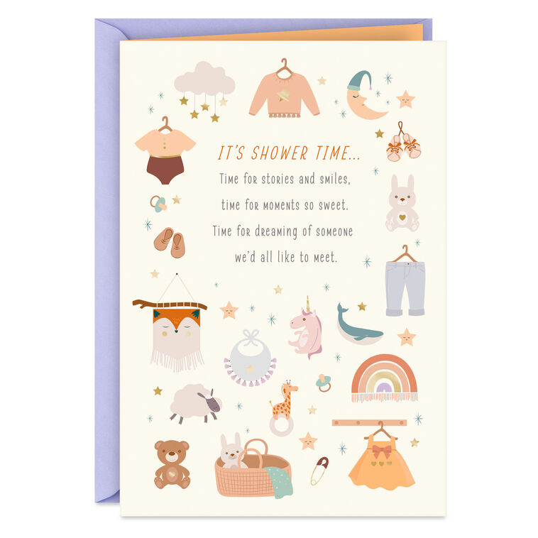 Showered With Love Baby Shower Card