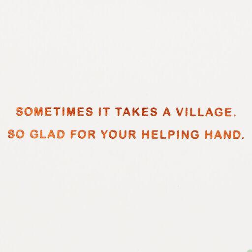 Thanks for the Helping Hand Balloons Thank-You Card, 