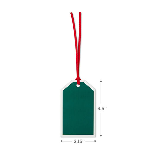 Assorted Solid Designs With Borders Christmas Gift Tags, Pack of 8, 