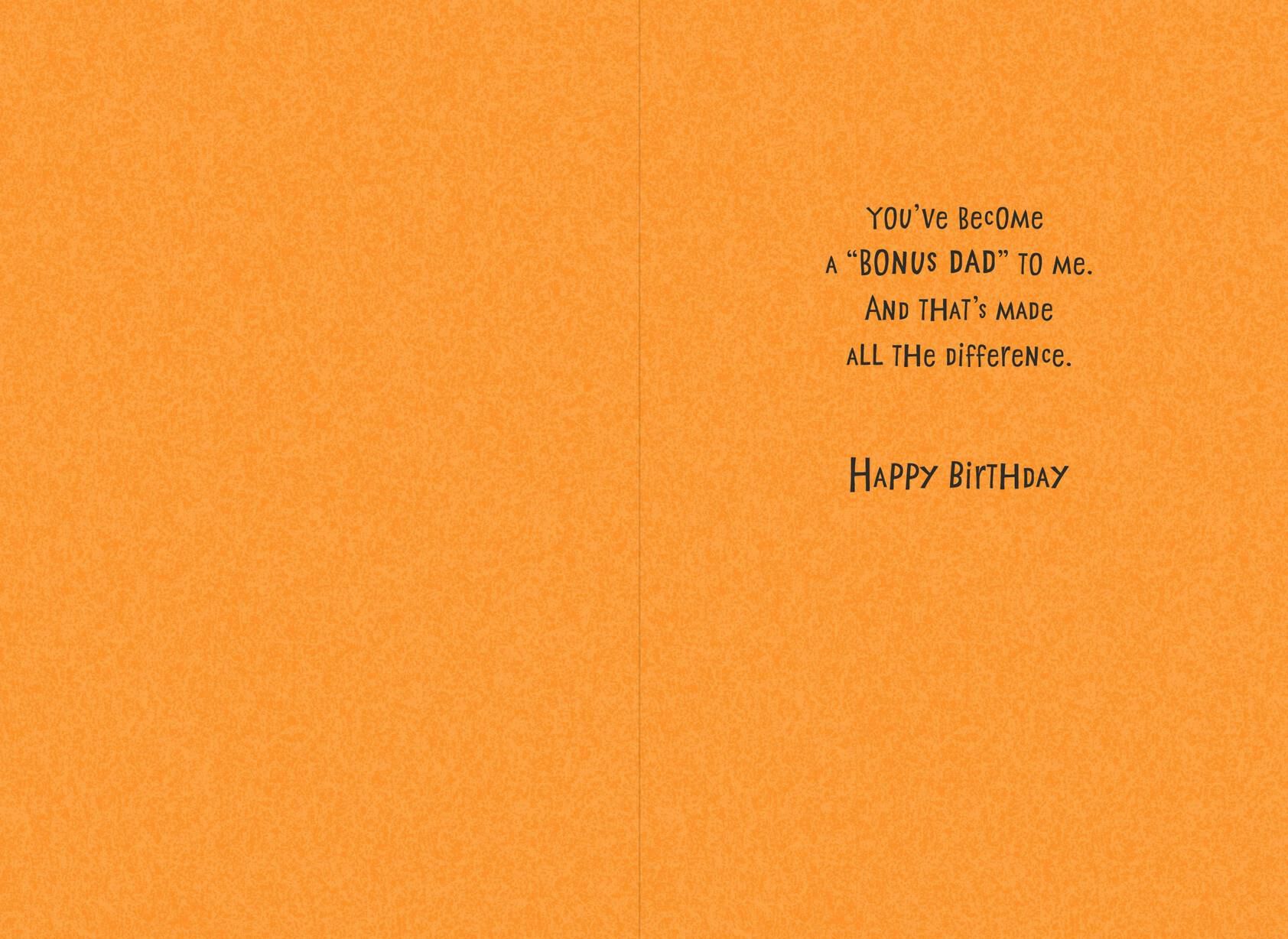 Like a Bonus Dad to Me Birthday Card