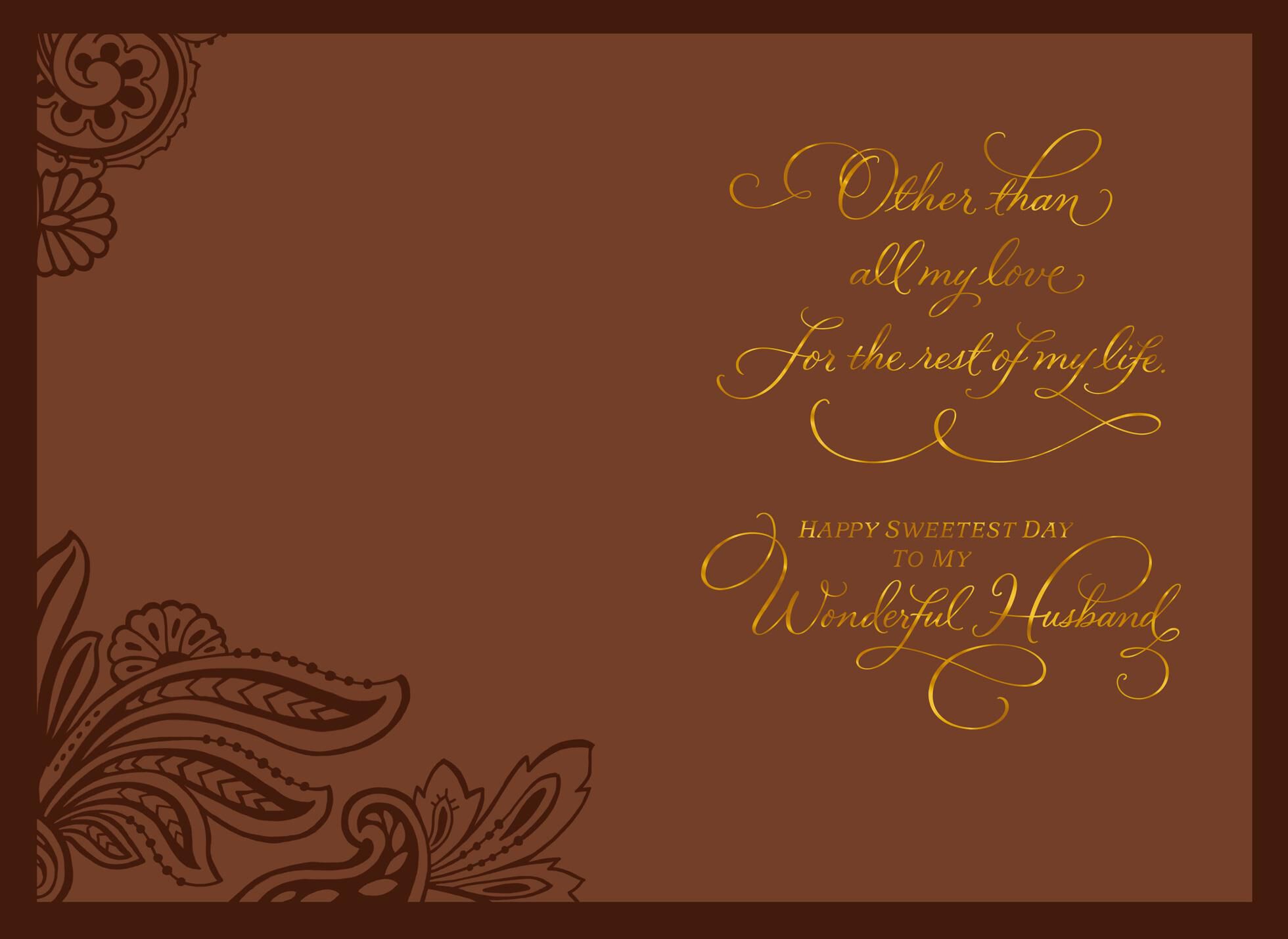 All My Love Romantic Sweetest Day Card for Husband