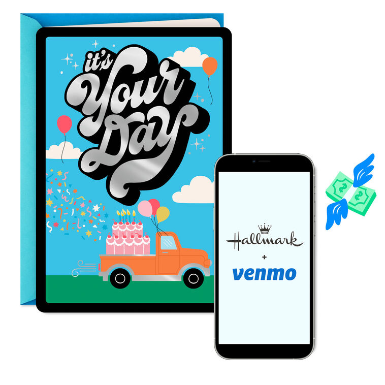 Pick Up Something Nice Truck With Cake Venmo Birthday Card