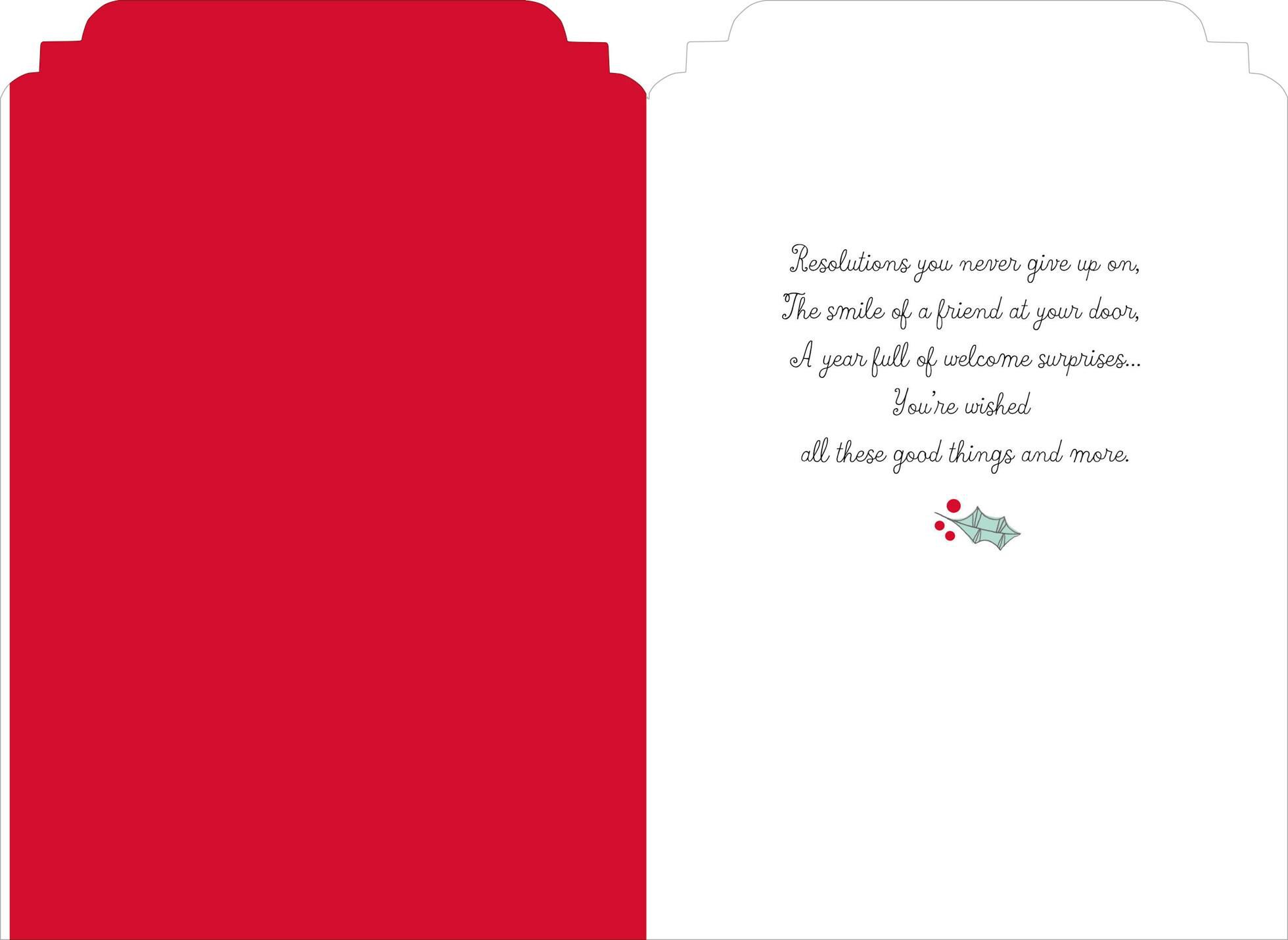 Holiday Wreath New Year Card
