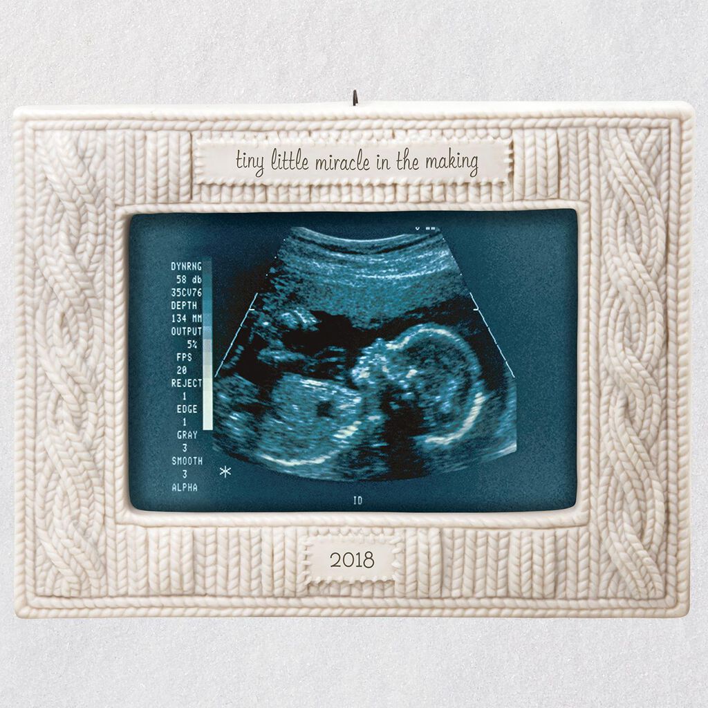 miracle in the making sonogram 2018 porcelain photo ornament