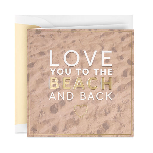 To the Beach and Back Blank Love Card, 