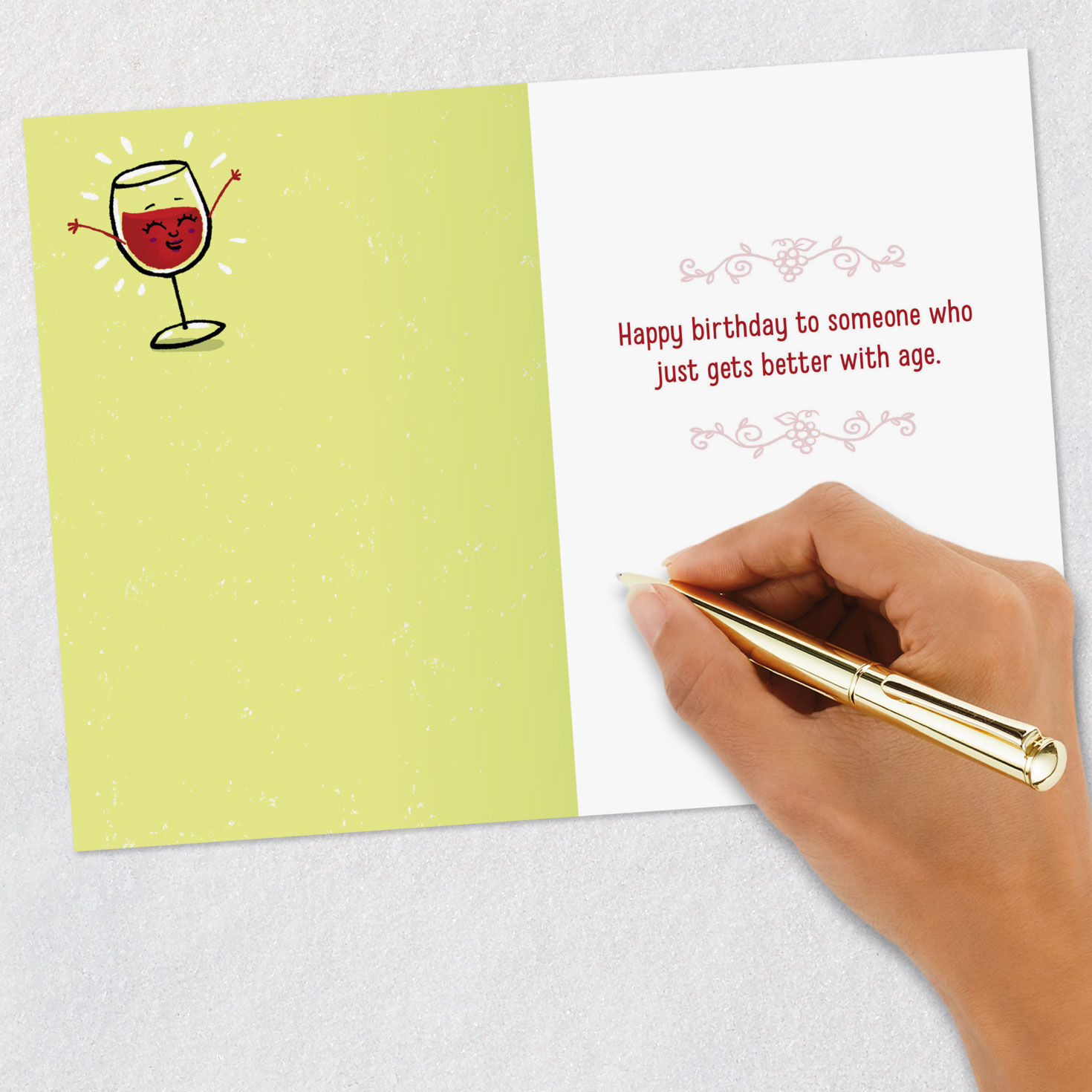 Fine Wine Funny Birthday Card Signing card image number 6