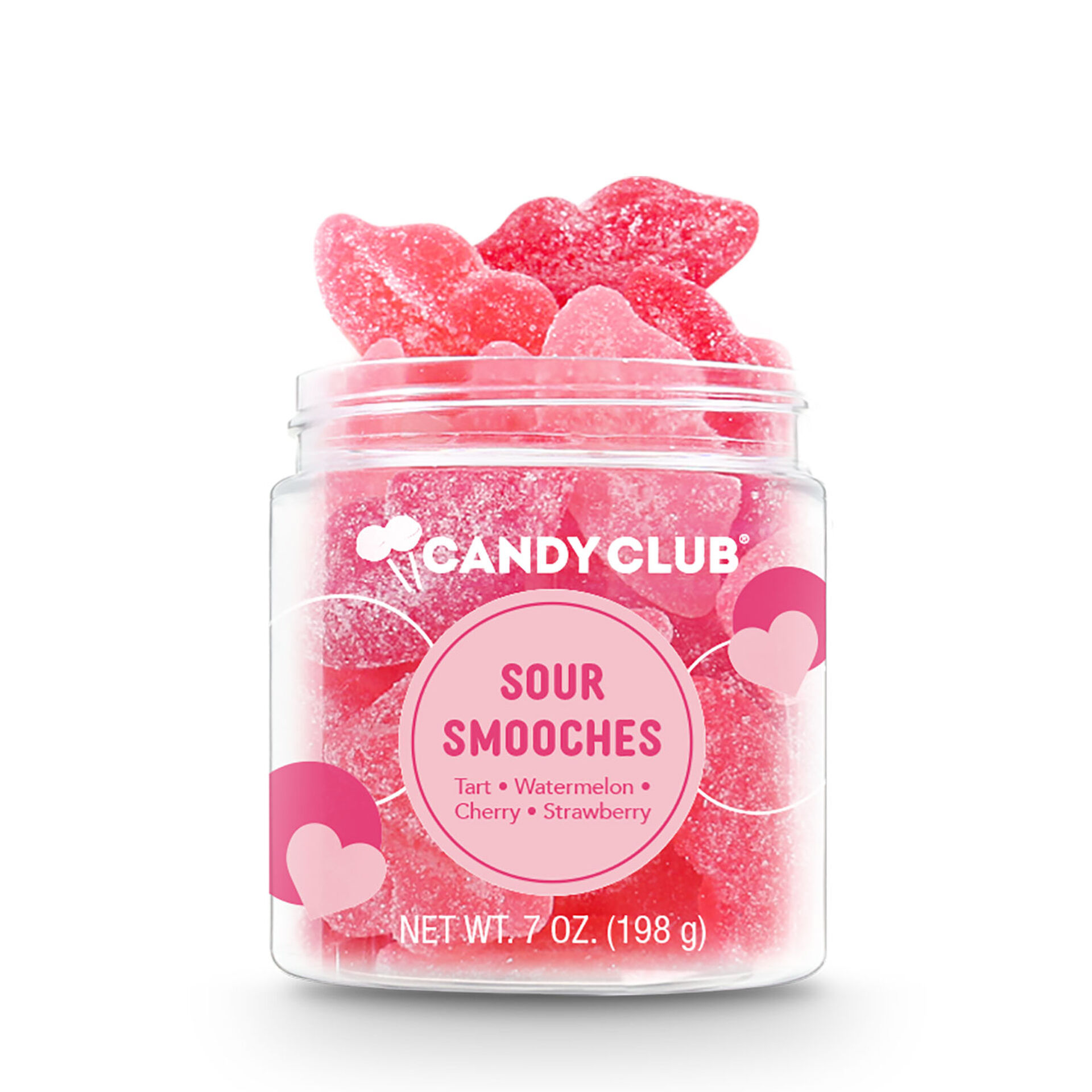 Candy Club Sour Smooches Gummy Candies in Jar, 7 oz. Candy