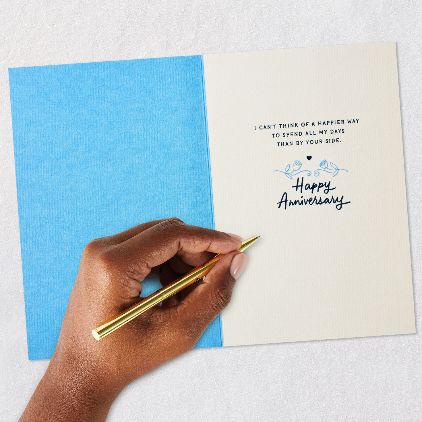 Romantic Lovebirds Anniversary Card Signing card image number 6