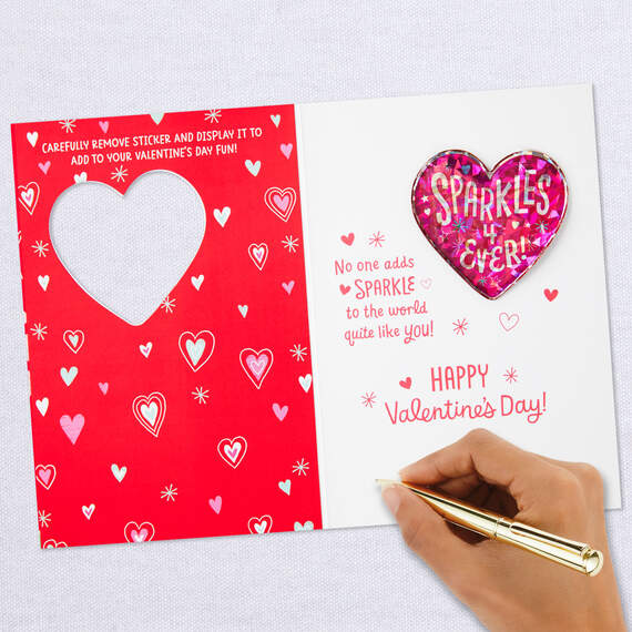 Sparkles Forever Granddaughter Valentine's Day Card With Sticker