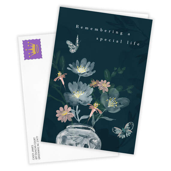 Remembering a Special Life Folded Sympathy Photo Card, , large image number 2