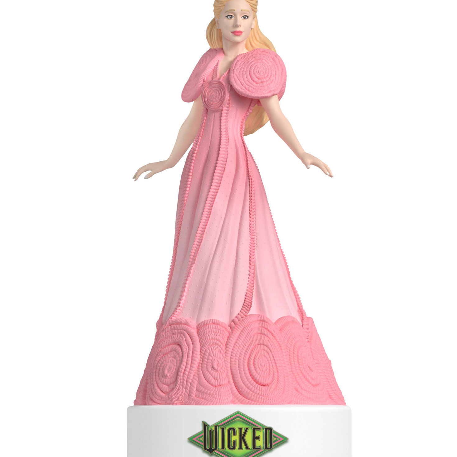 Wicked Glinda Pink Nightgown Keepsake Ornament closeup view image number 5