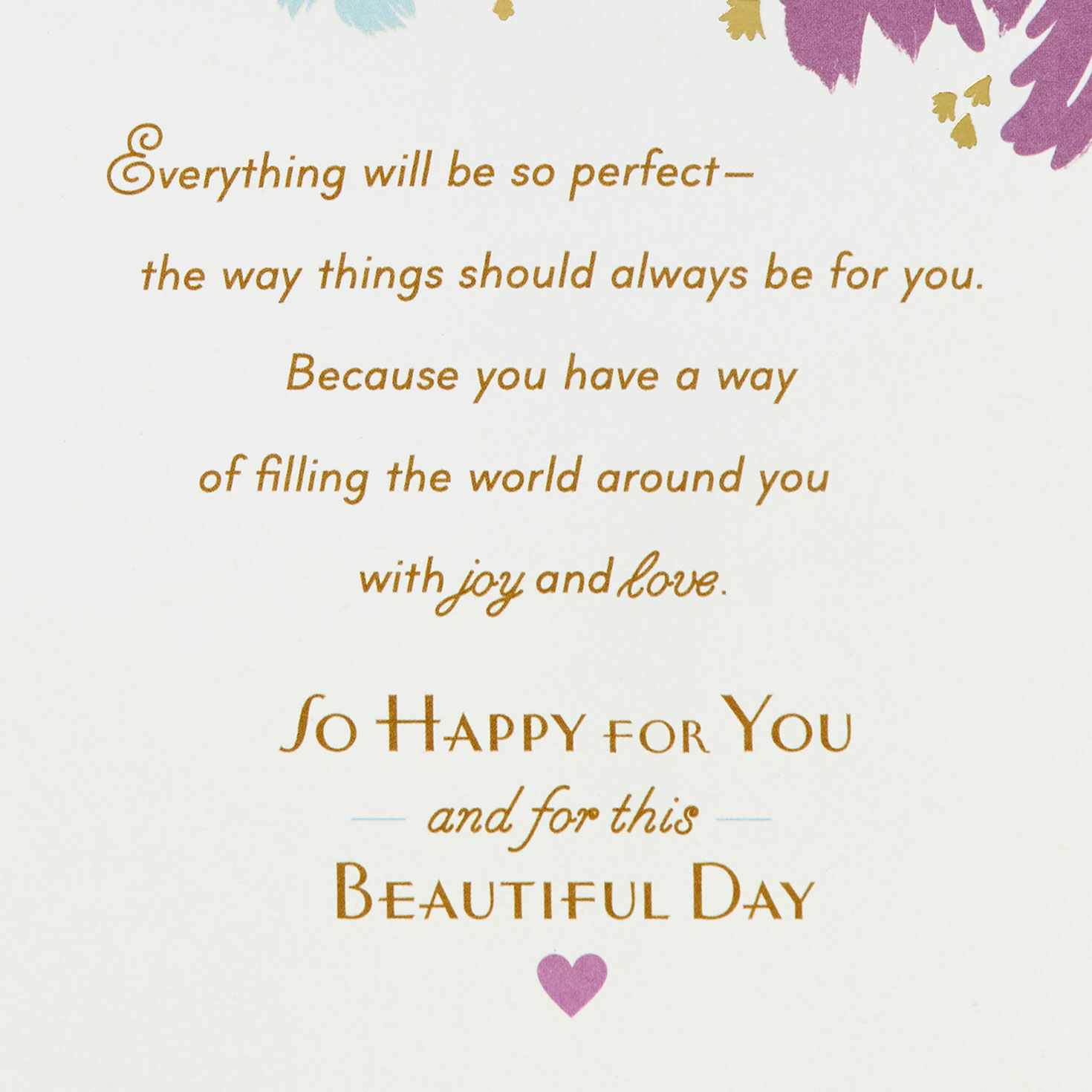 Bride in Floral Dress Daughter Wedding Card  image number 3