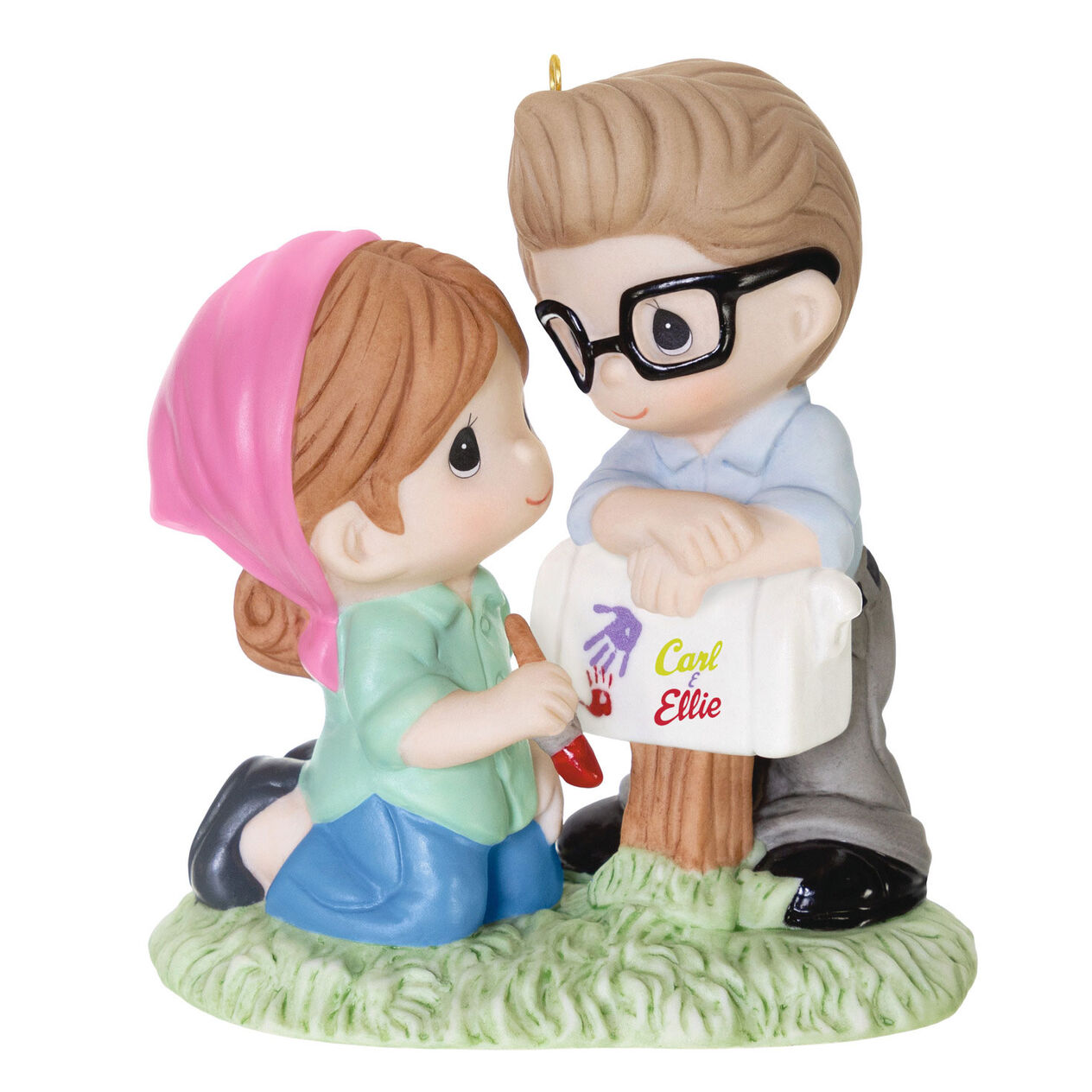 Disney/Pixar Precious Moments Up Carl and Ellie Porcelain Ornament