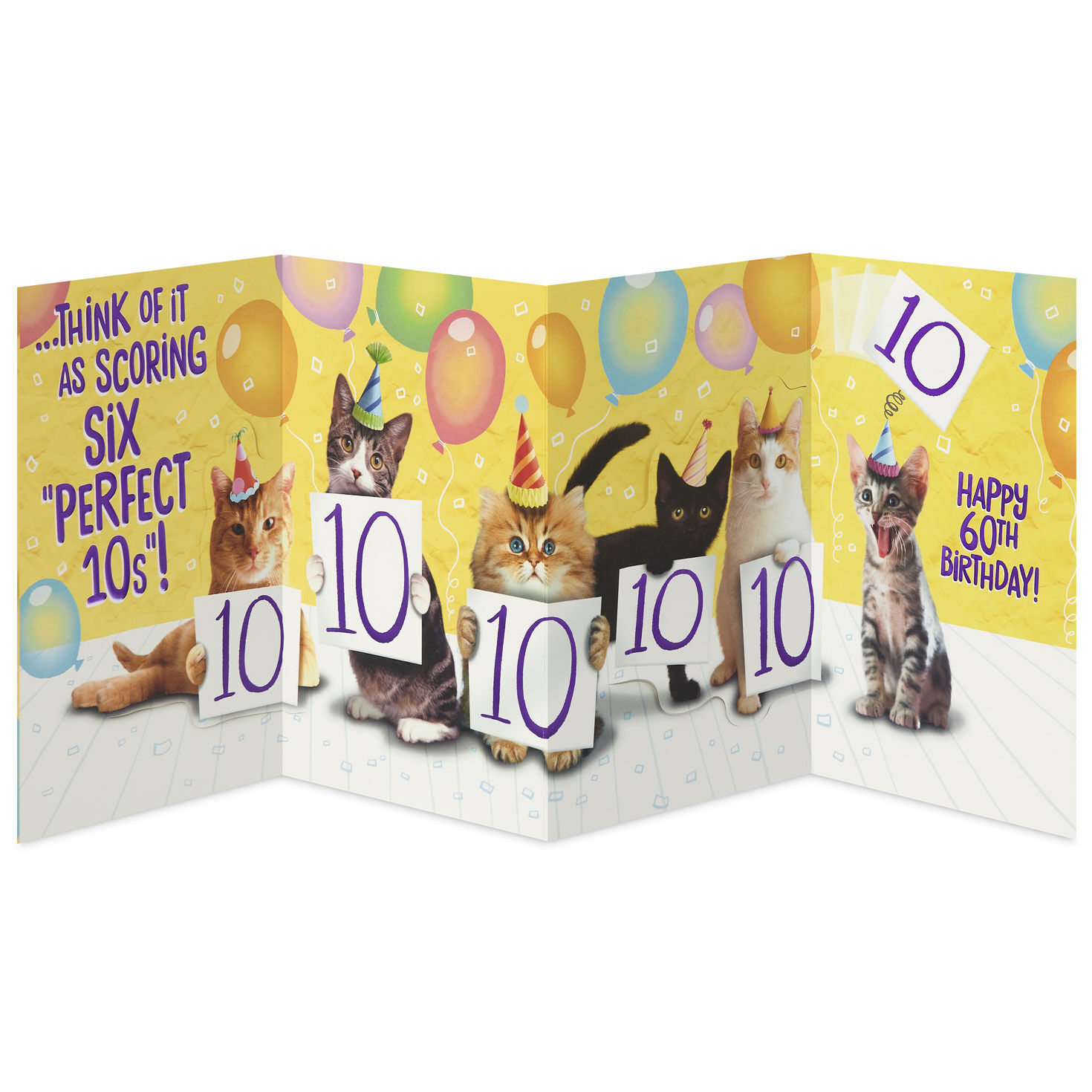 Six Perfect 10s Funny 60th Birthday Card, , large image number 2