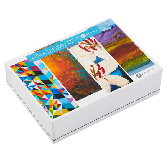 ArtLifting Nature and Abstracts Blank Note Cards Assortment, Box of 24