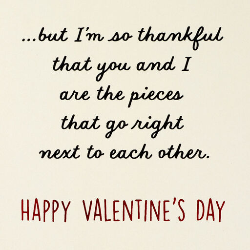 We Just Fit Valentine's Day Card for Husband, 