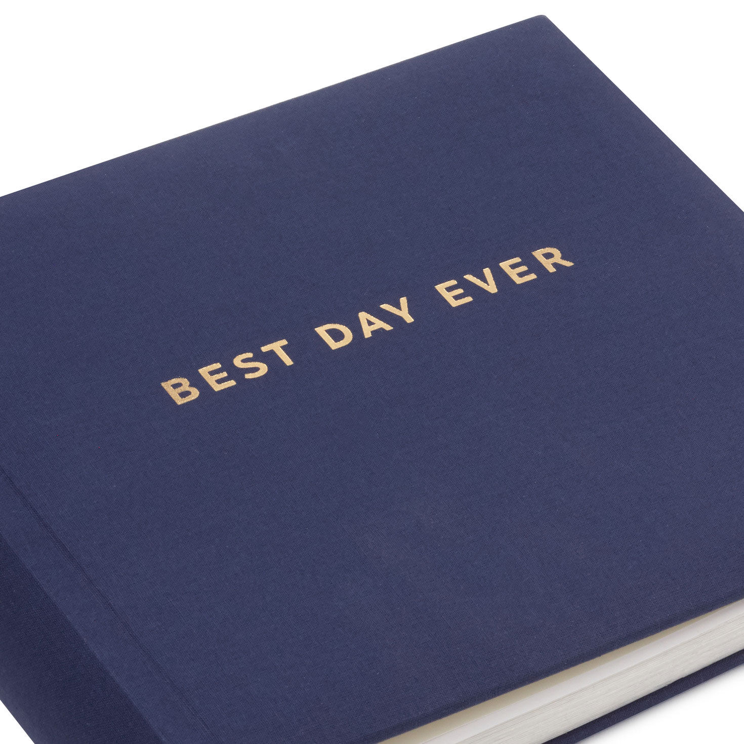 Best Day Ever Navy and Gold 2-Up Photo Album closeup view image number 5