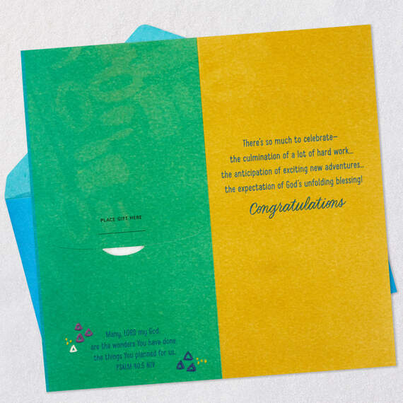Celebrating You Religious Money Holder Graduation Card, , large image number 5